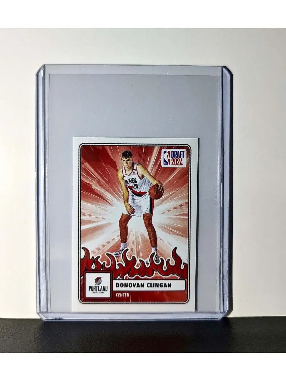 Donovan Clingan Rookie Draft 2024-25 Panini NBA #85 Sticker Card Trail Blazers